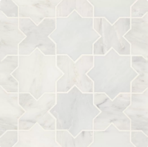 Oriental White Mosaic 6 - marble tile